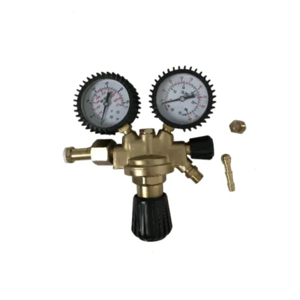 مانومتر دوگیج گاز co2 بدنه برنجی طرح مکسی برند maxweld