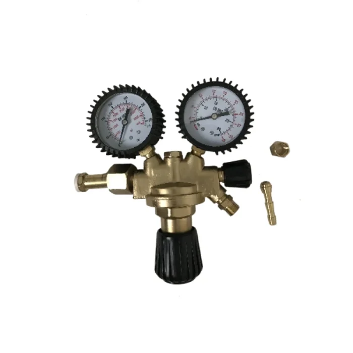 مانومتر دوگیج گاز co2 بدنه برنجی طرح مکسی برند maxweld
